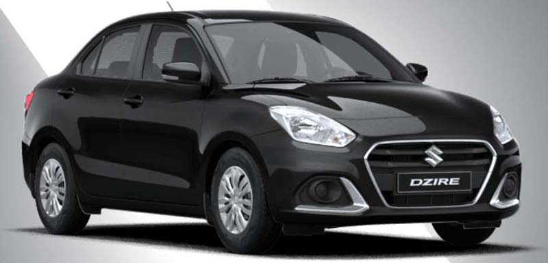 New Suzuki Dzire Left Hand Drive body color: Midnight Black Pearl