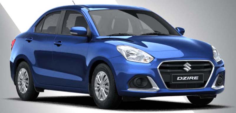 New Suzuki Dzire Left Hand Drive body color: Oxford Blue Pearl Metallic