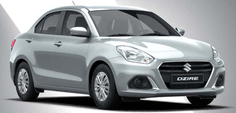 New Suzuki Dzire Left Hand Drive body color: Silky Silver Metallic
