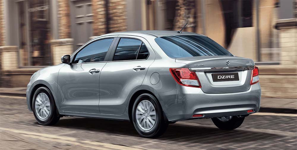 New Suzuki Dzire Left Hand Drive photo: Back view image