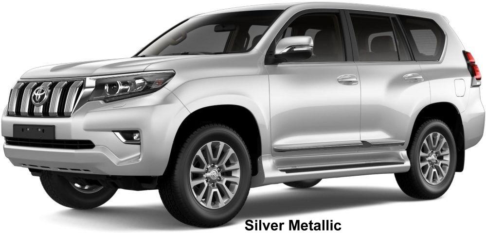 New Toyota Land Cruiser Prado Left Hand Drive body color: Silver Metallic
