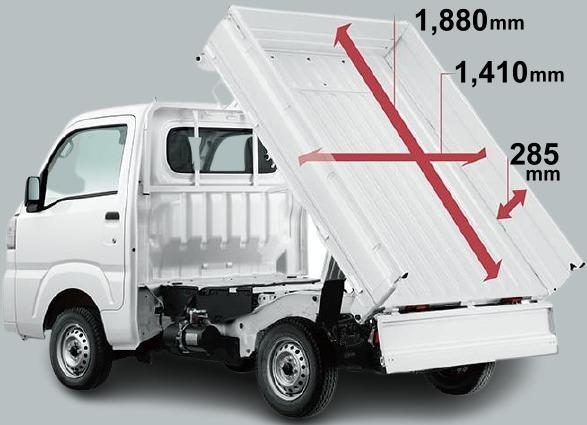 New Daihatsu Hijet Low Dump Truck: Dimension