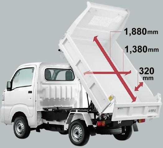 New Daihatsu Hijet Mulitipurpose Dump Truck: Dimension