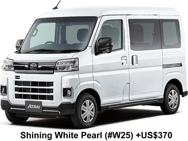 New Daihatsu Atrai body color: SHINING WHITE PEARL (Color No. W25) OPTION COLOR +US$370