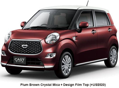 Daihatsu Cast Style Color: Plum Brown Crystal Mica Design Film Top