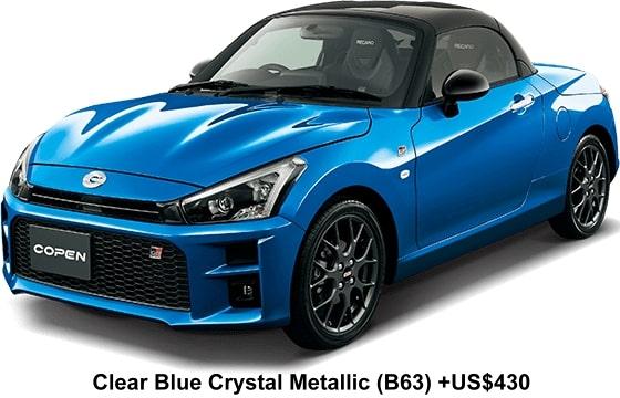 New Daihatsu Copen GR Sport body color: Clear Blue Crystal Metallic (B63) +US$430