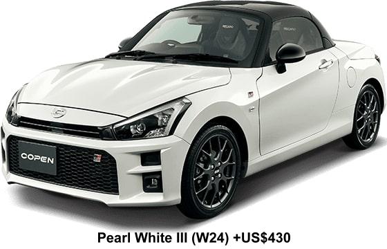 New Daihatsu Copen GR Sport body color: Pearl White III (W24) +US$430