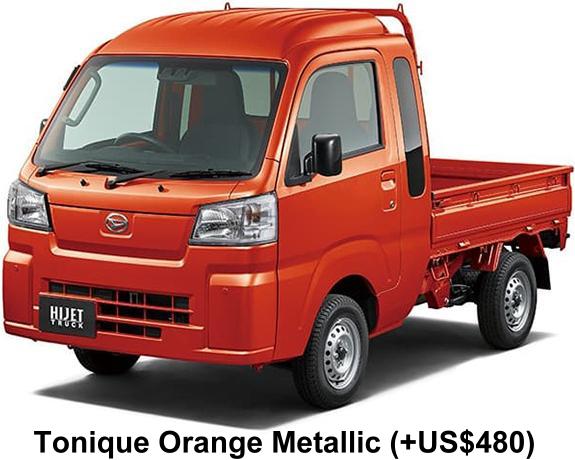 New Daihatsu Hijet Jumbo Truck body color: Tonique Orange Metallic (+US$480)