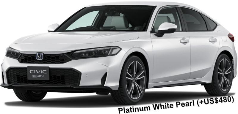Honda Civic body color: Platinum White Pearl (+US$480)