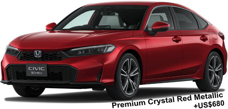 Honda Civic body color: Premium Crystal Red Metallic (+US$680)