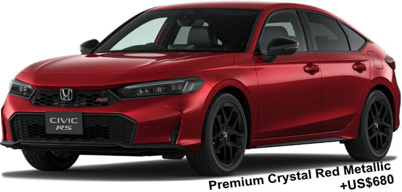 Honda Civic RS body color: Premium Crystal Red Metallic (+US$680)