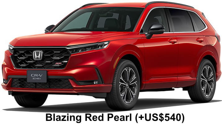 New Honda CRV RS body color: Blazing Red Pearl (+US$540)