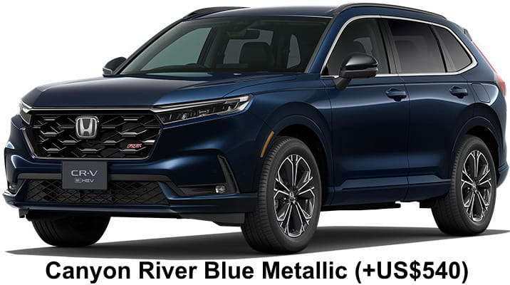 New Honda CRV RS body color: Canyon River Blue Metallic (+US$540)