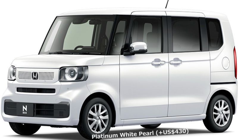 Honda N-Box body color: Platinum White Pearl (+US$430)