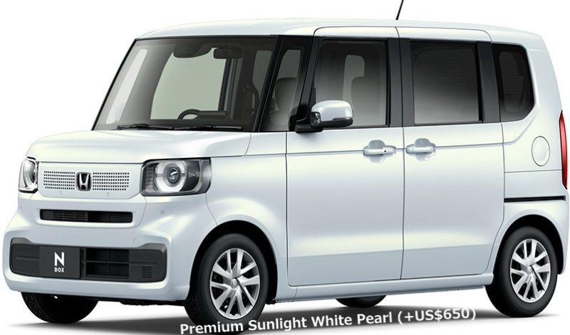 Honda N-Box body color: Premium Sunlight White Pearl (+US$650)