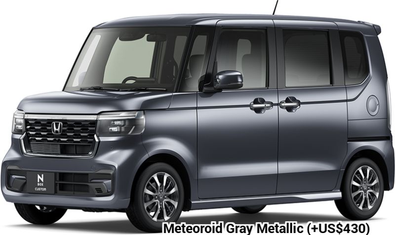 Honda N-Box Custom body color: Meteoroid Gray Metallic (+US$430)