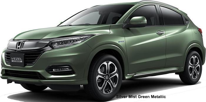 New Honda Vezel Hybrid body color: SILVER MIST GREEN METALLIC