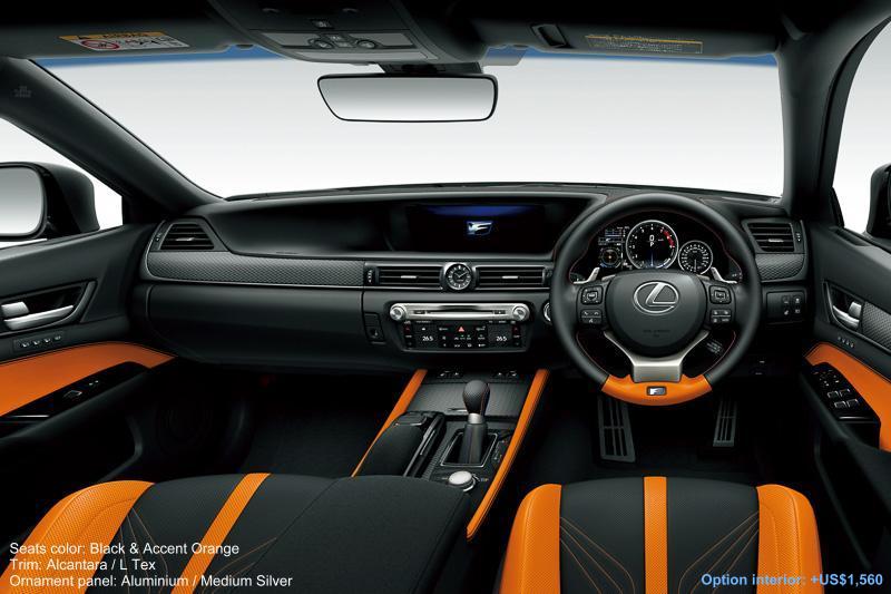 New Lexus GS F photo: Black and Accent Orange interior color