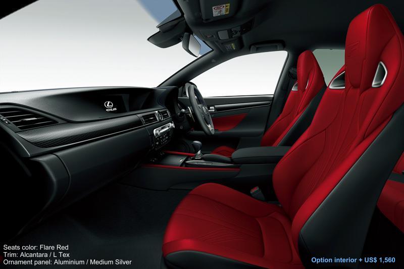 New Lexus GS F photo: Flare Red interior color