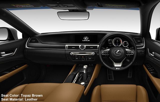 New Lexus GS300 F-Sport Cockpit photo: TOPAZ BROWN