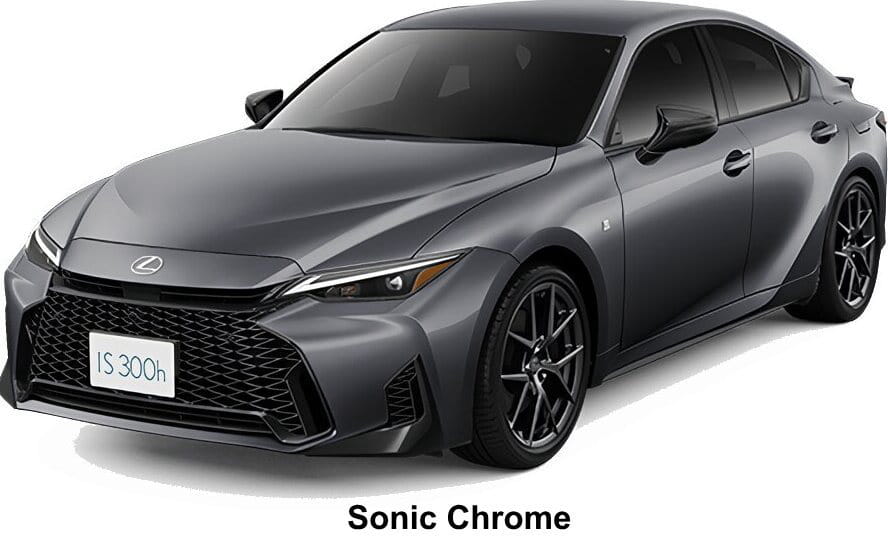 Lexus IS300h F-Sport body color: Sonic Chrome