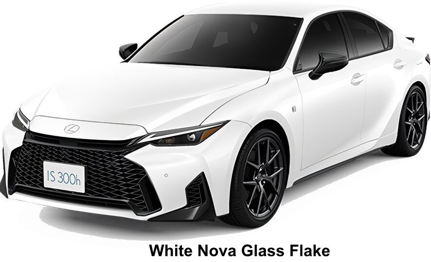 Lexus IS300h F-Sport body color: White Nova Glass Flake