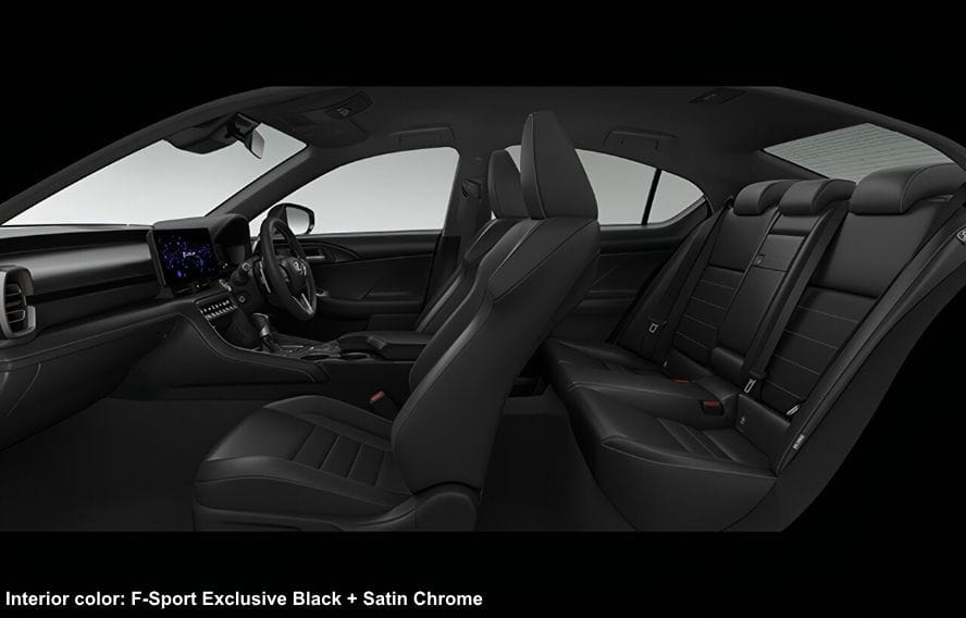 Lexus IS300h F-Sport photo: Interior view image (F-Sport Exclusive Black + Satin Chrome)