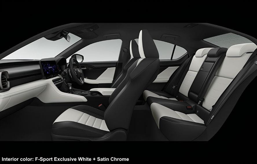 Lexus IS300h F-Sport photo: Interior view image (F-Sport Exclusive White + Satin Chrome)