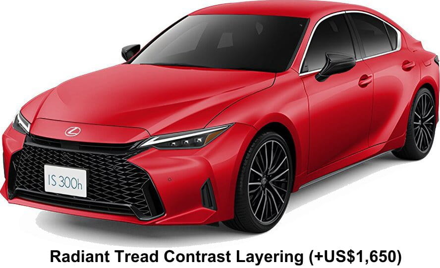 Lexus IS300h Version-L body color: Radiant Tread Contrast Layering (+US$1,650)