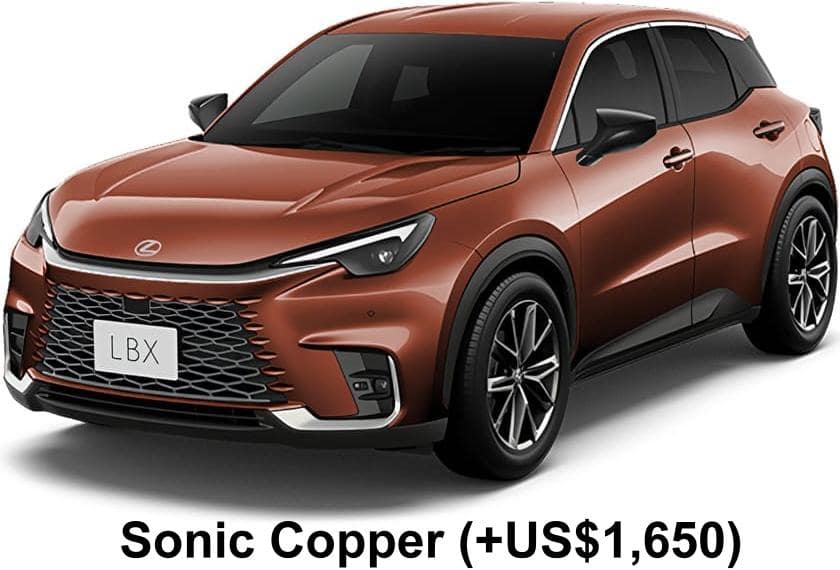 New Lexus LBX body color: Sonic Copper (+US$1,650)