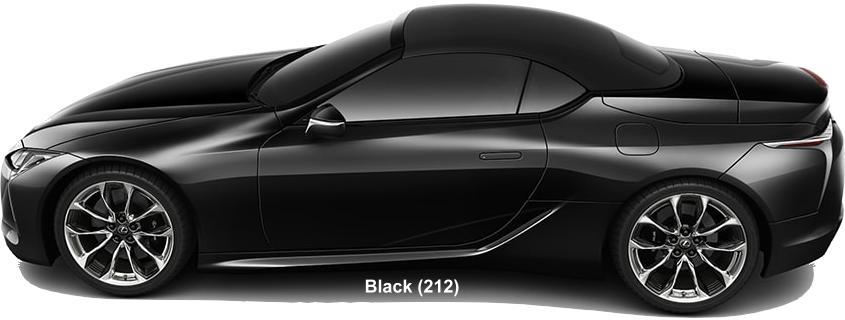 New Lexus LC500 Convertible body color: BLACK