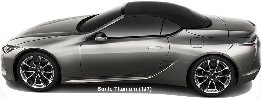 New Lexus LC500 Convertible body color: SONIC TITANIUM