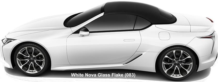 New Lexus LC500 Convertible body color: WHITE NOVA GLASS FLAKE