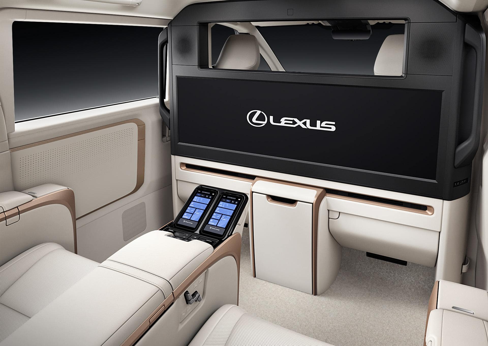 New Lexus LM500H Executive photo: interior view image (Solis White interior color) 6