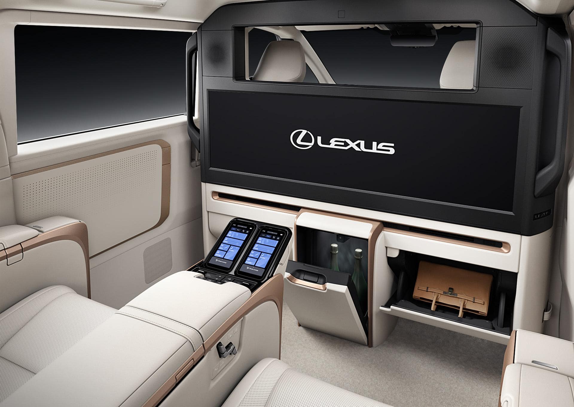 New Lexus LM500H Executive photo: interior view image (Solis White interior color) 7