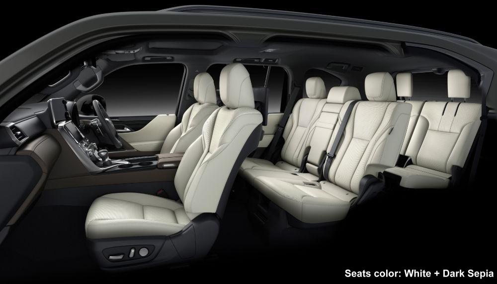 New Lexus LX600 interior color: WHITE + DARK SEPIA