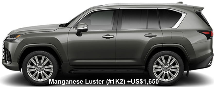 Lexus LX700h body color: Manganese Luster (#1K2) +US$1,650