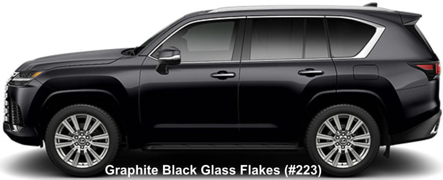 Lexus LX700h Executive body color: Graphite Black Glass Flakes (#223)