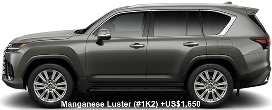 Lexus LX700h Executive body color: Manganese Luster (#1K2) +US$1,650