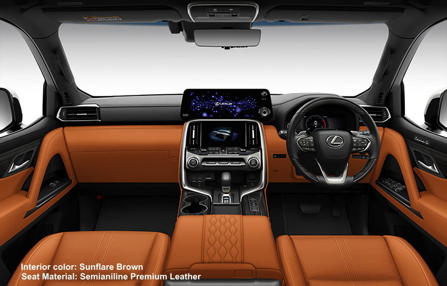 New Lexus LX700h Executive photo: Cockpit view image (Sunflare Brown) picture