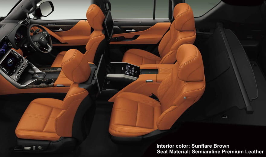 New Lexus LX700h Executive photo: Interior view image (Sunflare Brown) picture