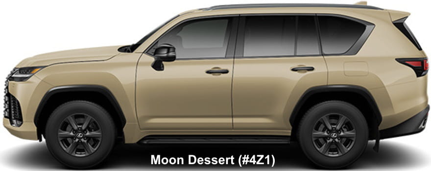 Lexus LX700h Overtrail+ body color: Moon Dessert (#4Z1)