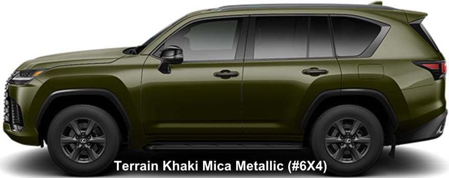 Lexus LX700h Overtrail+ body color: Terrain Khaki Mica Metallic (#6X4)