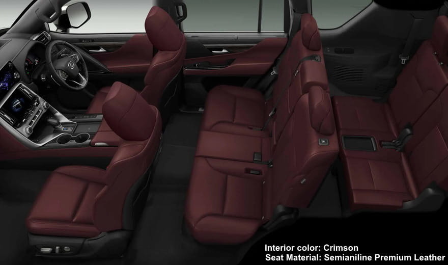New Lexus LX700h photo: Interior view image (Crimson) picture