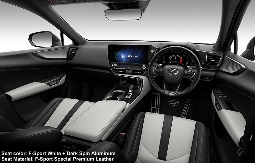 New Lexus NX350 F-Sport photo: Cockpit view image (F-Sport Special White + Dark Spin Aluminum)