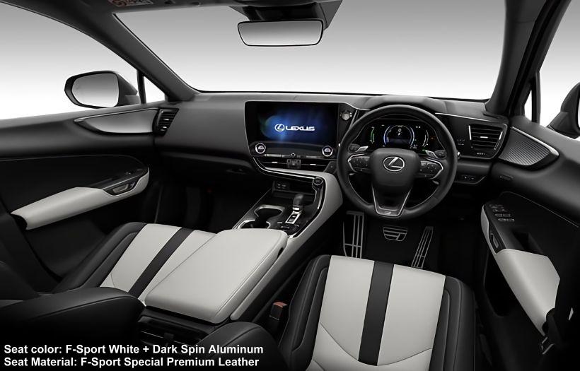 New Lexus NX450h+ F-Sport photo: Cockpit view image (F-Sport Special White + Dark Spin Aluminum)
