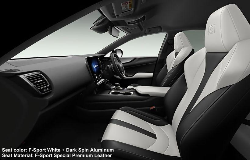 New Lexus NX450h+ F-Sport photo: Interior view image (F-Sport Special White + Dark Spin Aluminum)