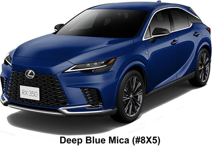 New Lexus RX350 F-Sport body color: Deep Blue Mica (color No. 8X5)
