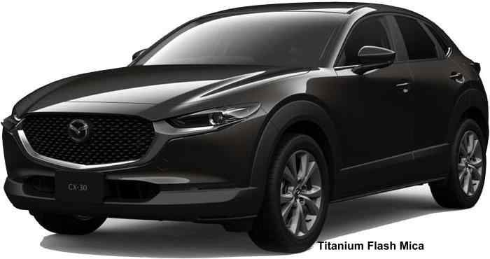 New Mazda CX30 body color: Titanium Flash Mica