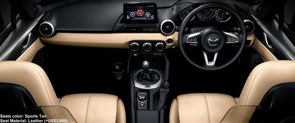 New Mazda Roadster RF Cockpit photo: Sports Tan seats color (option +US$3,000)